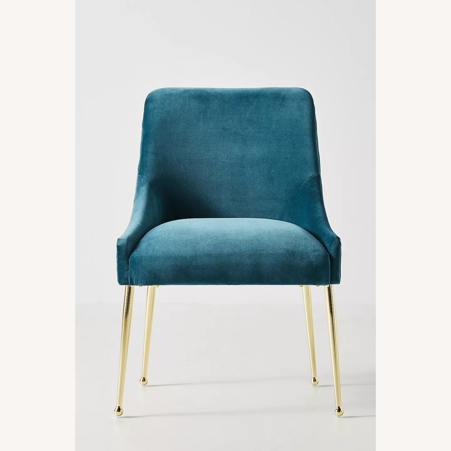 Anthropologie Blue Velvet Dining Chairs - image-5