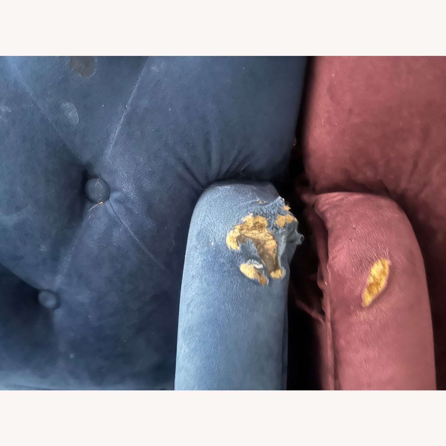 Blue Suede Loveseat - image-4