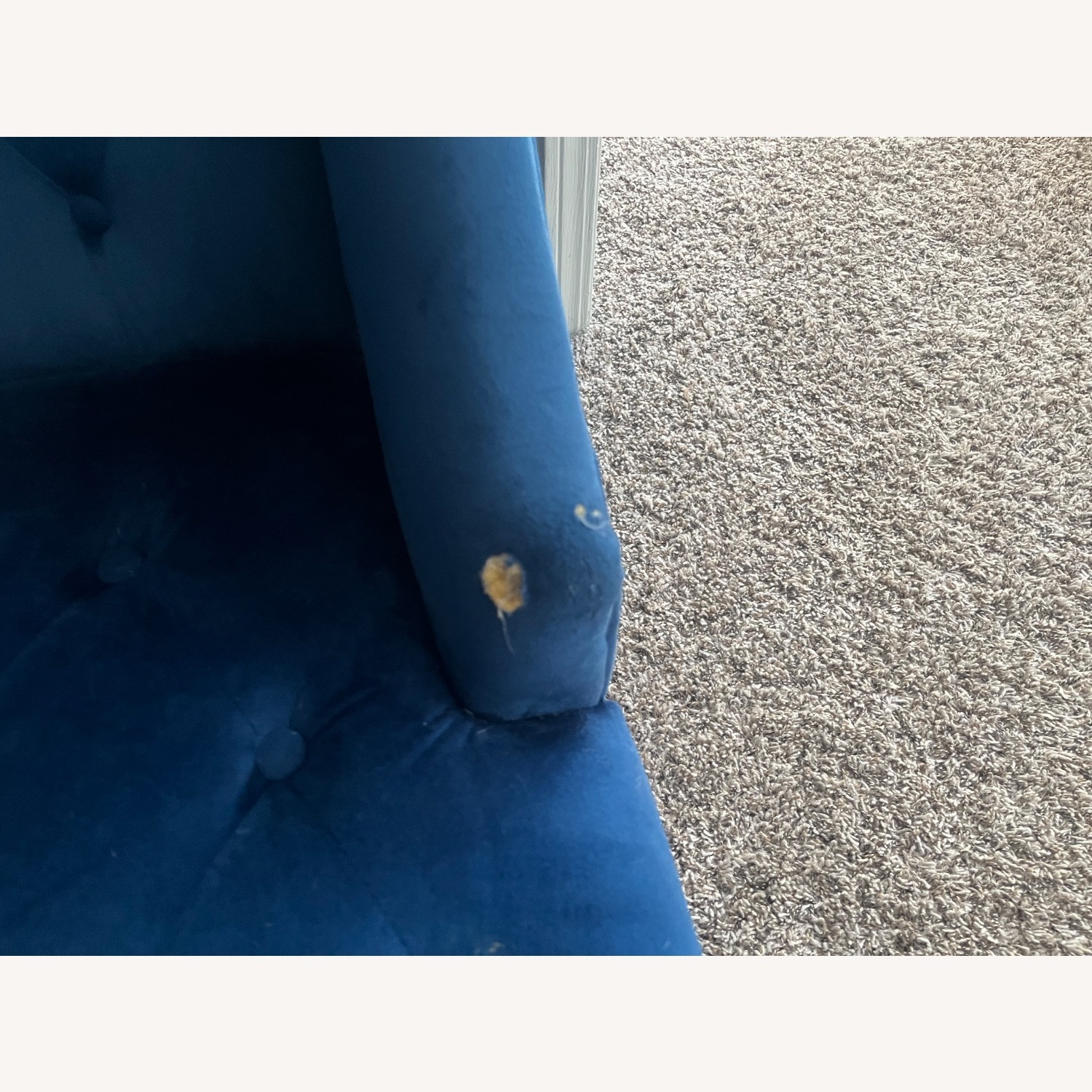 Blue Suede Loveseat - image-5