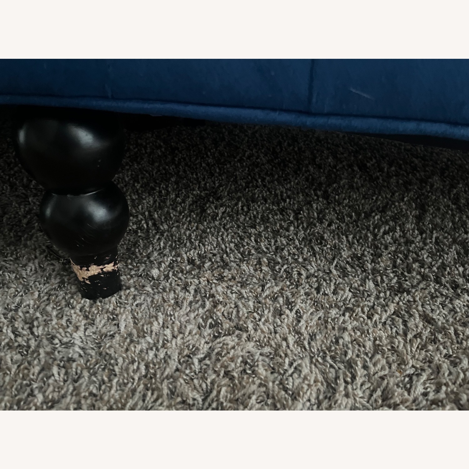 Blue Suede Loveseat - image-3