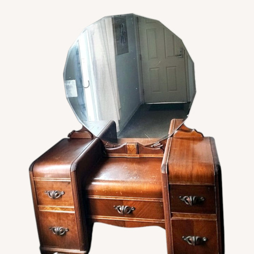 Used Vintage/Antique Dark Brown Wood Changing Table for sale on AptDeco