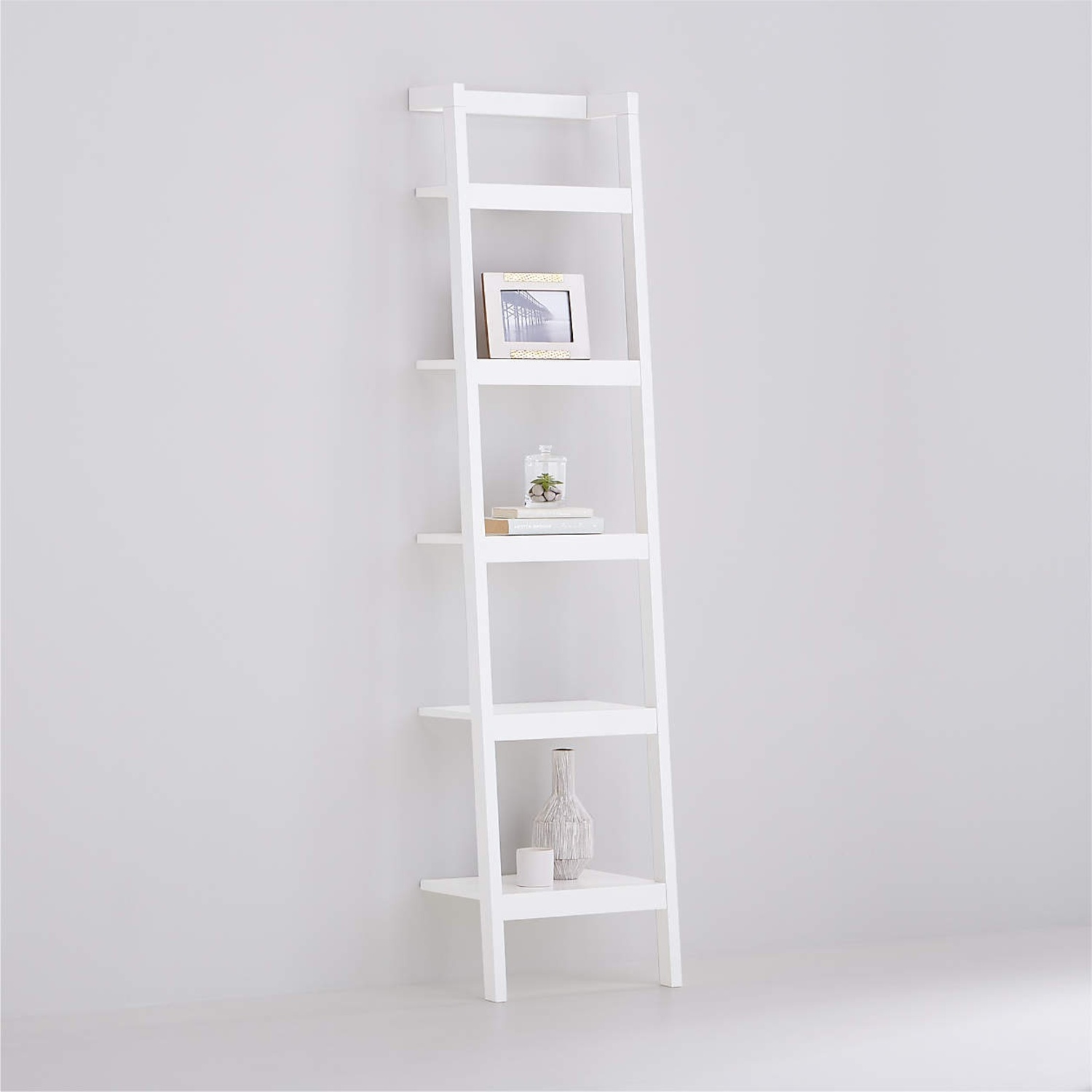  Crate & Barrel Leaning Ladder Bookcase  - image-4