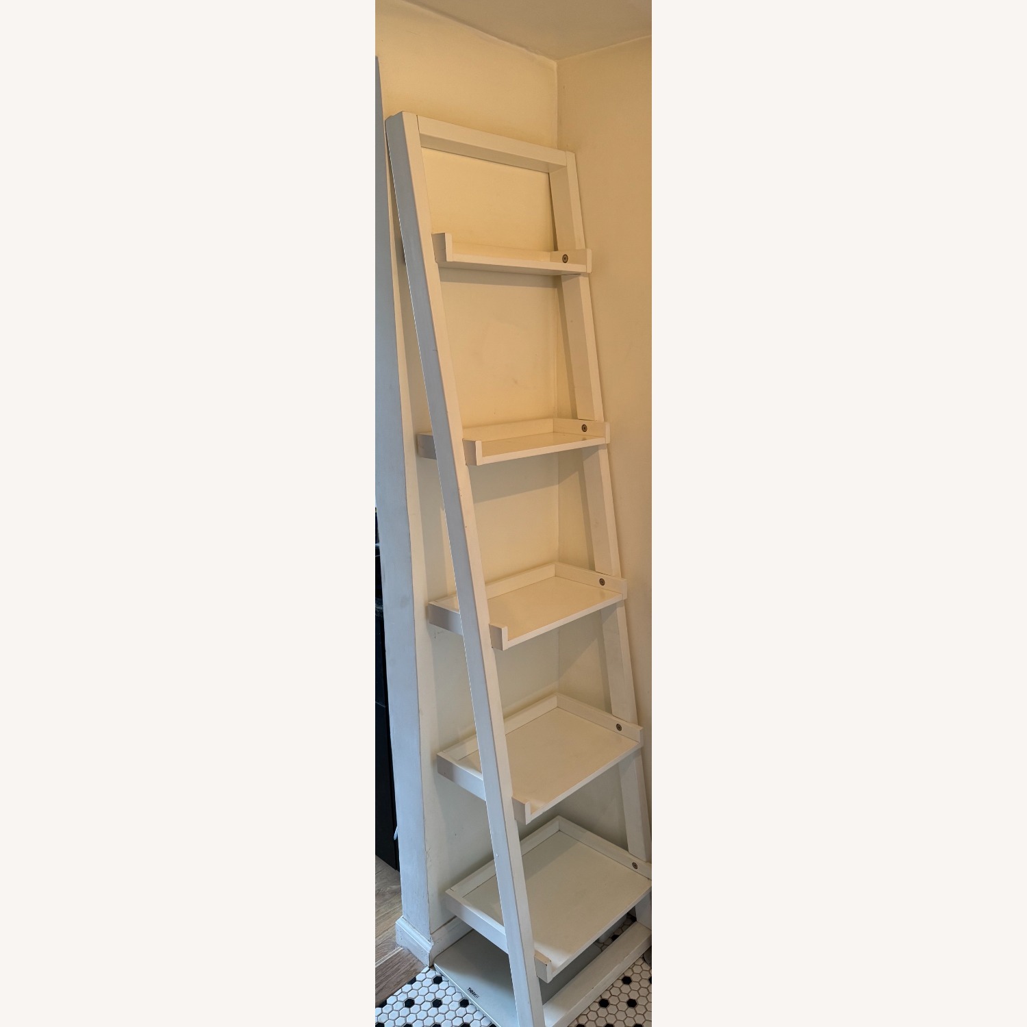  Crate & Barrel Leaning Ladder Bookcase  - image-1