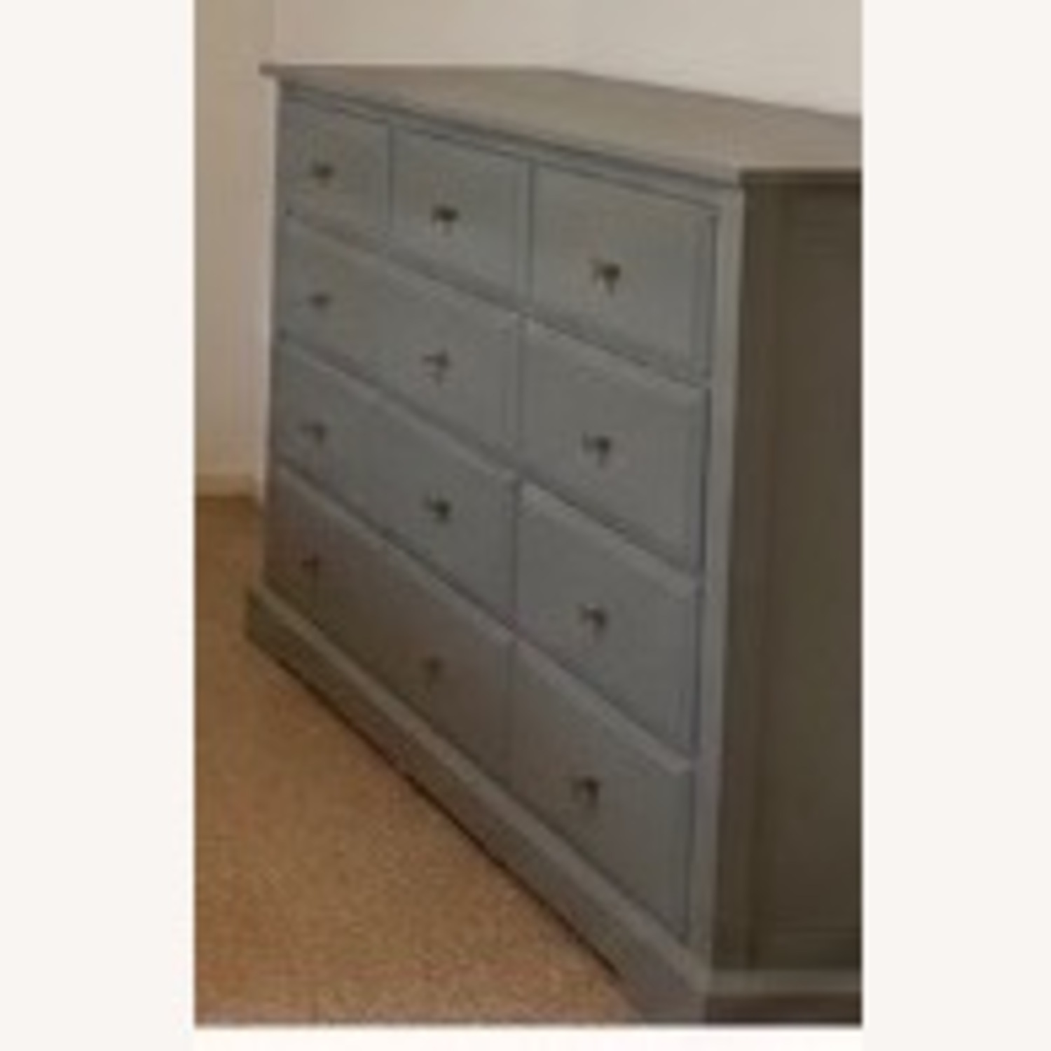 Light Gray Wood Dresser - image-3