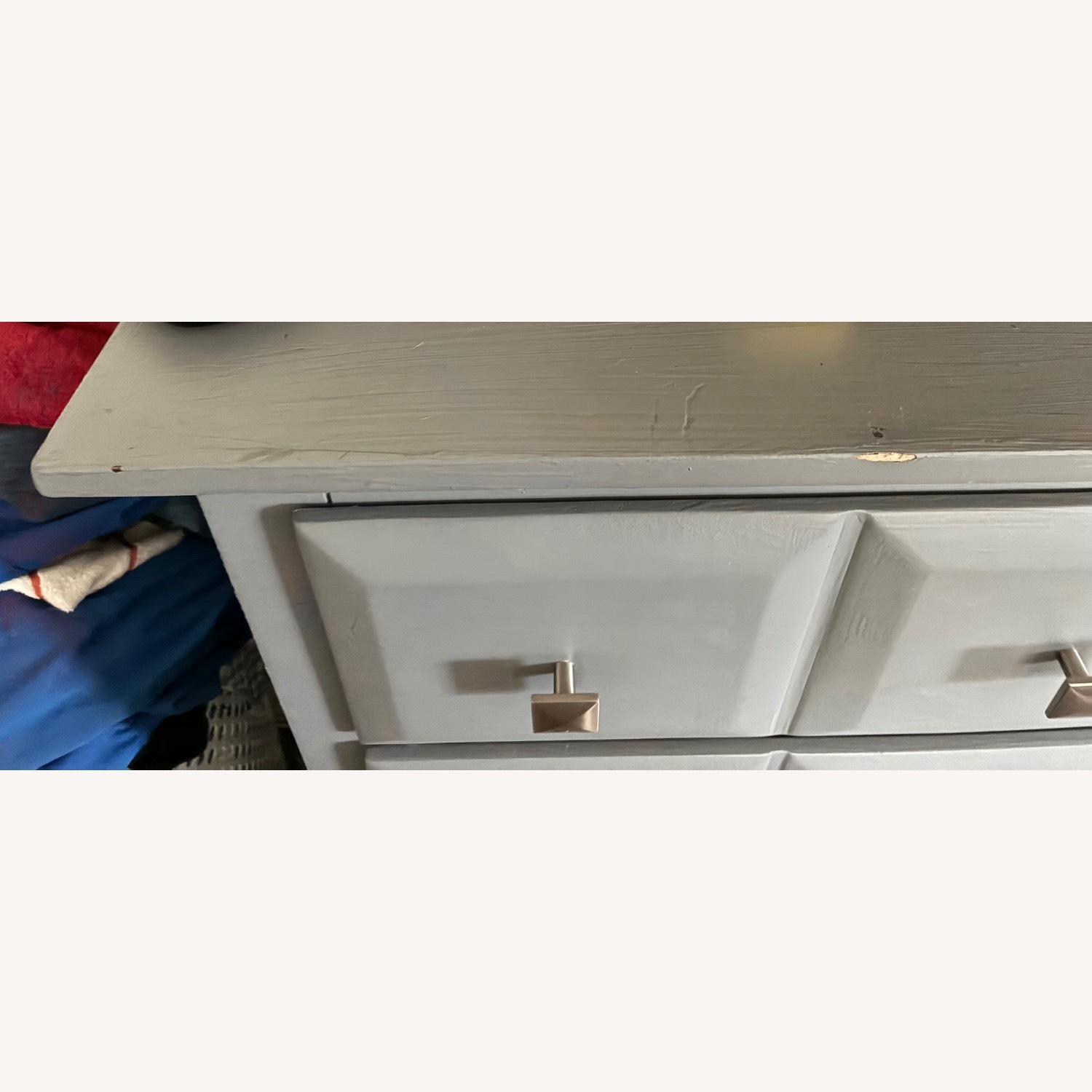 Light Gray Wood Dresser - image-5
