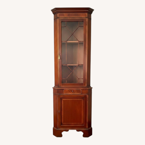 Used Vintage Wood Corner Wall Unit for sale on AptDeco