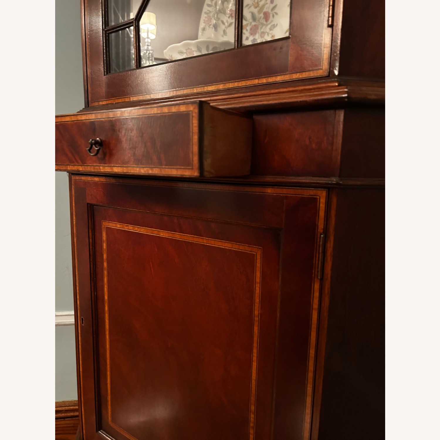 Vintage Wood Corner Wall Unit - image-6