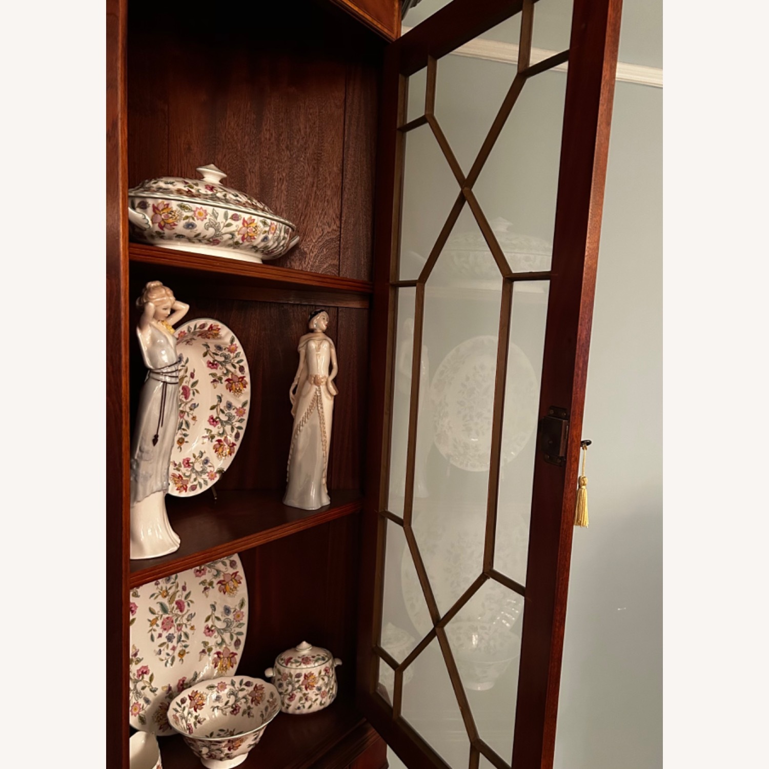 Vintage Wood Corner Wall Unit - image-5