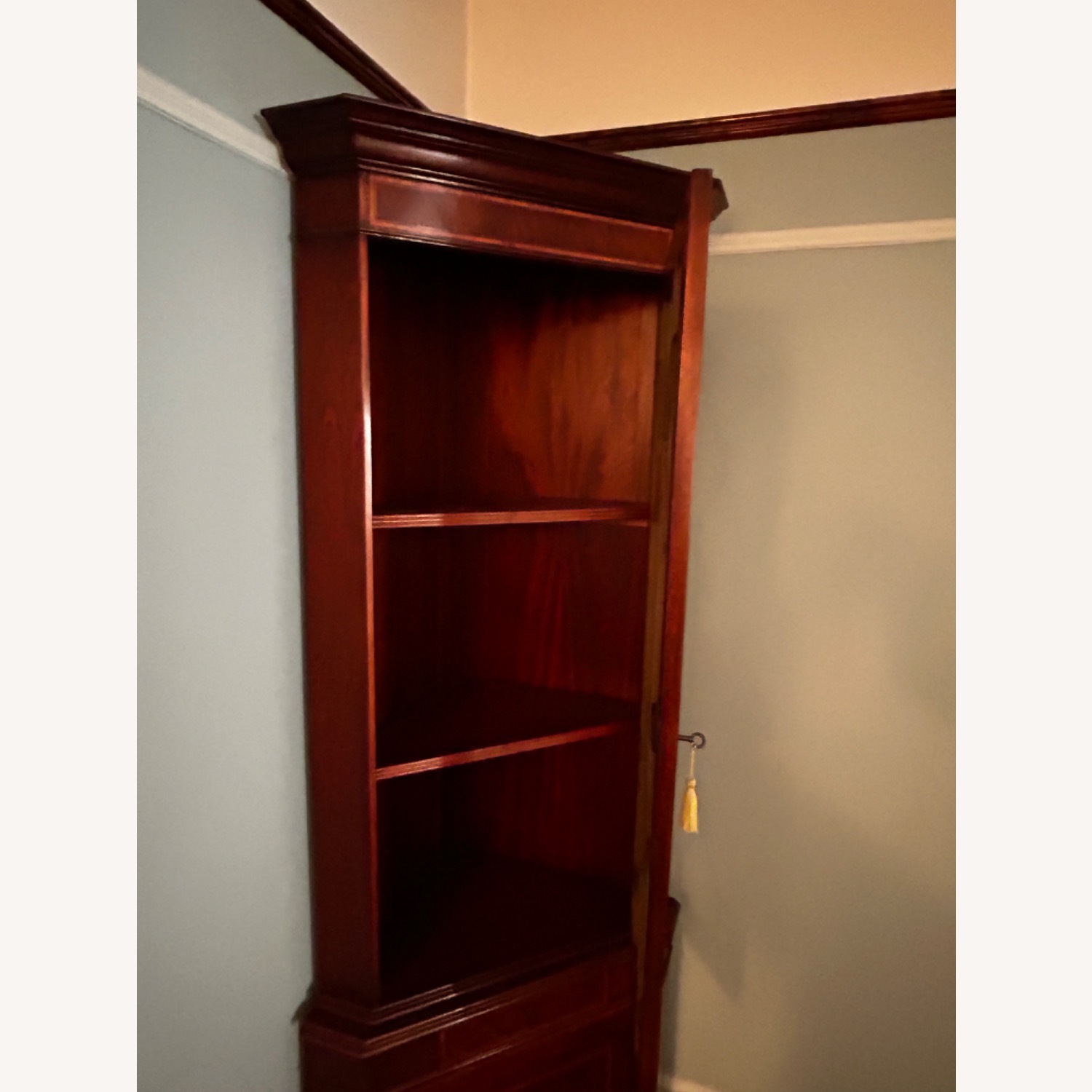 Vintage Wood Corner Wall Unit - image-3