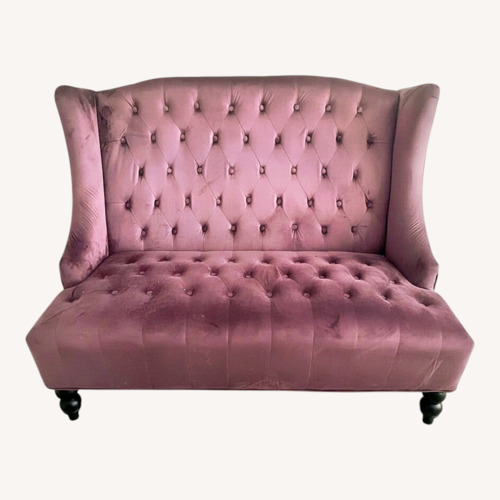 Used Purple Suede Loveseat for sale on AptDeco