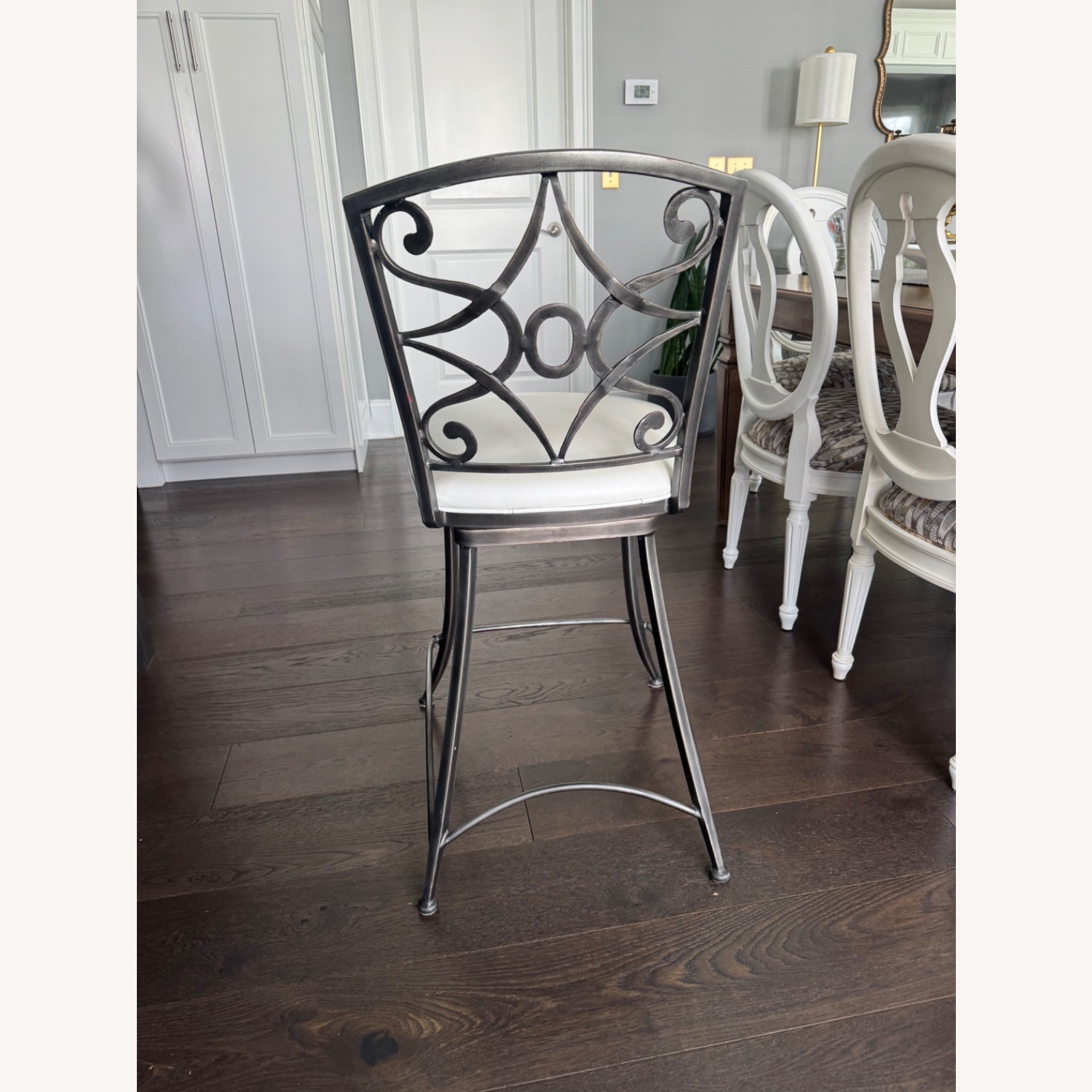 Three Ethan Allen Swivel Barstools - image-2