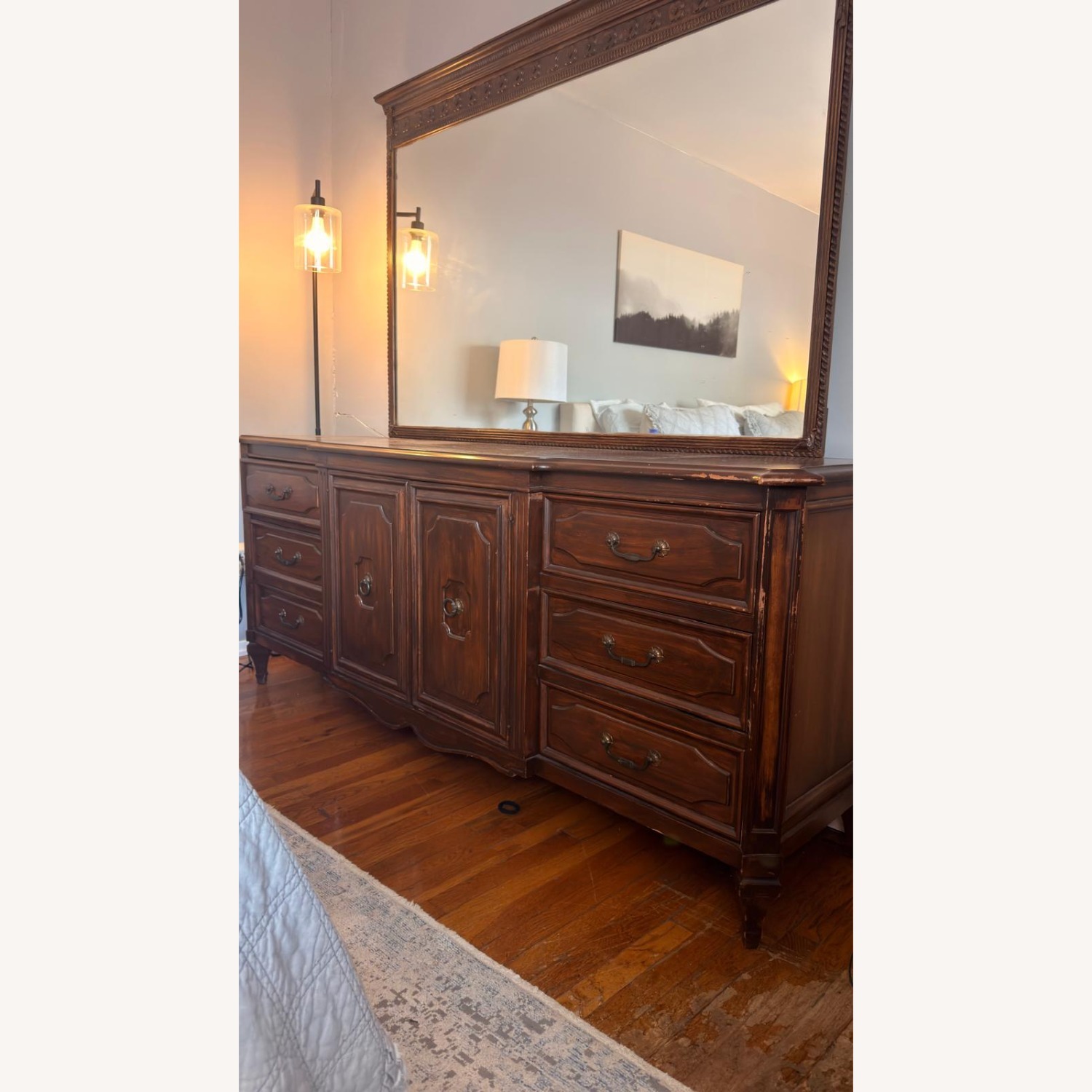 Large Dresser with Mirror Vintage Style - image-2
