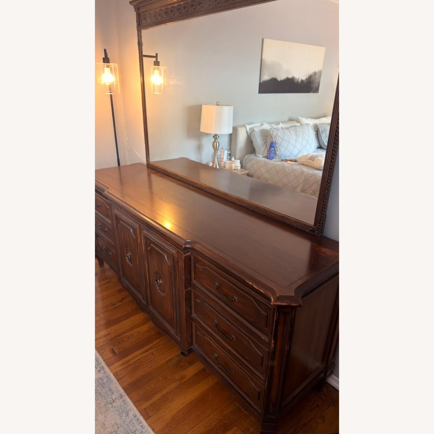 Large Dresser with Mirror Vintage Style - image-3