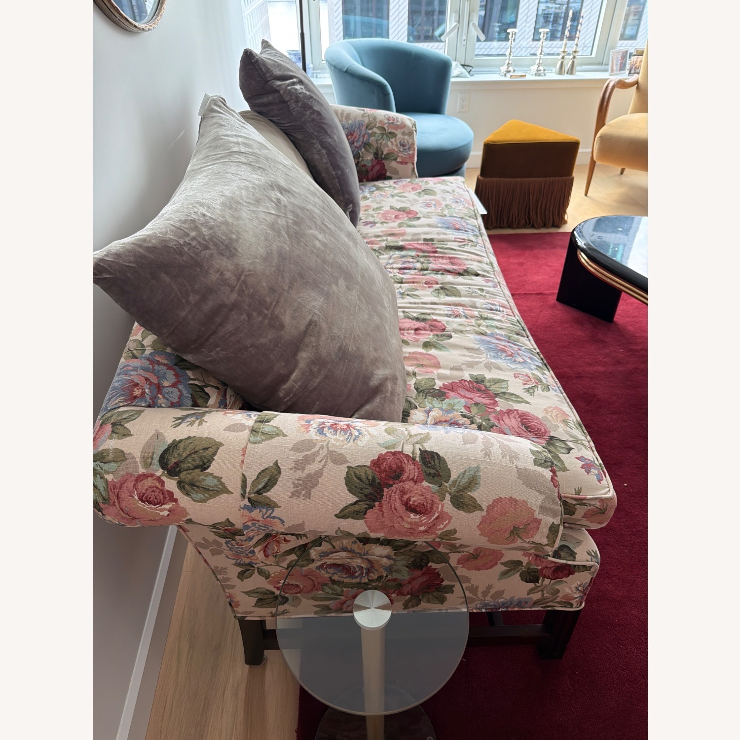 Antique Floral Couch  - image-3