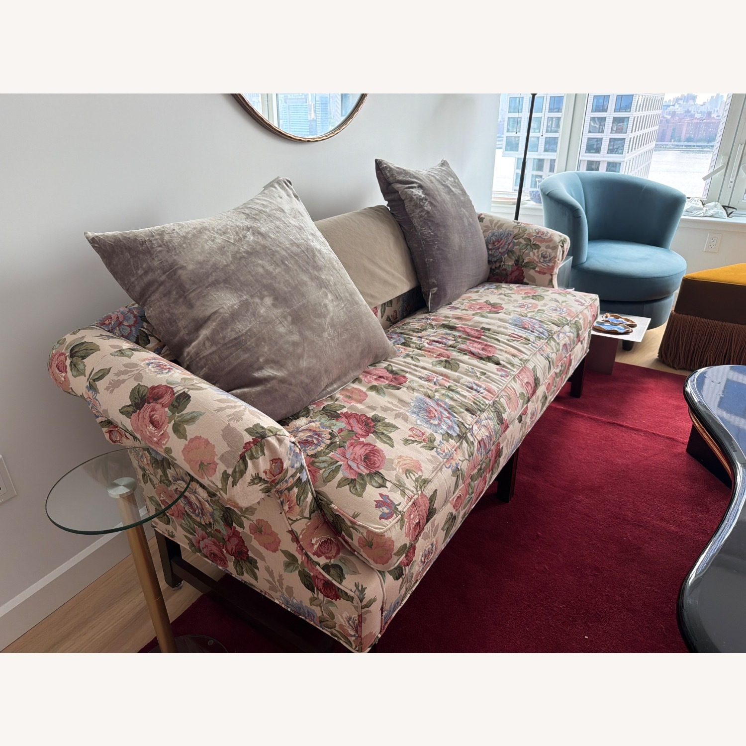 Antique Floral Couch  - image-2