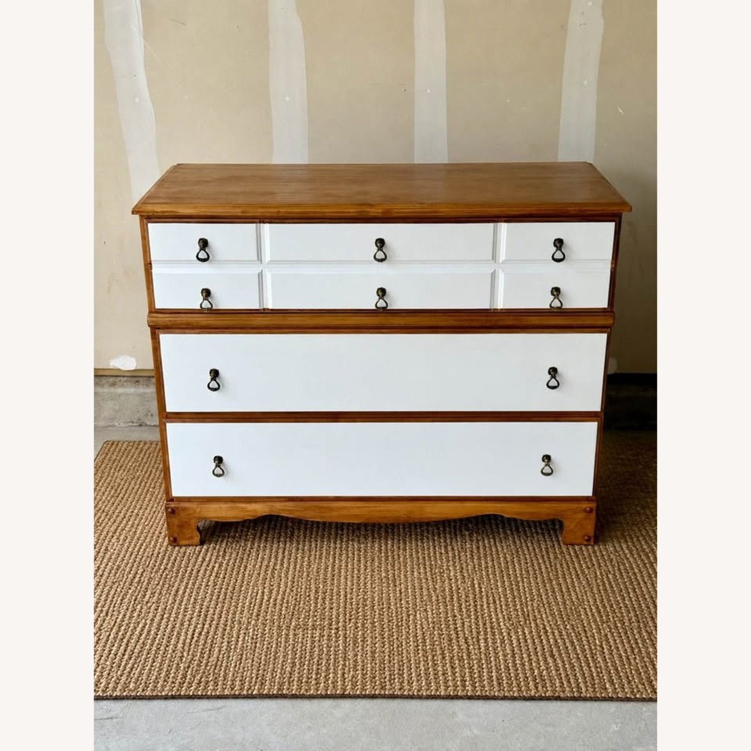 Vintage Solid Wood 3 Drawer Dresser Refinished - image-2
