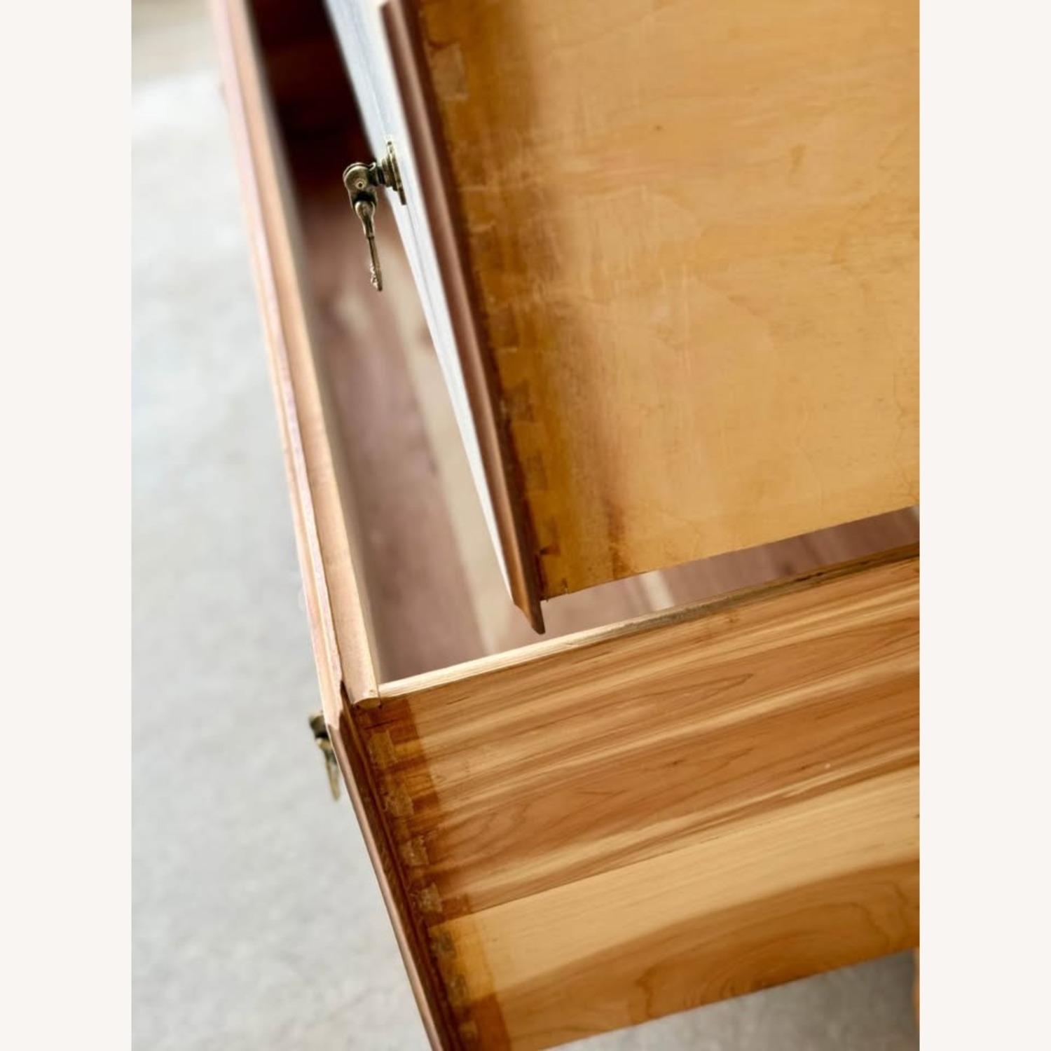 Vintage Solid Wood 3 Drawer Dresser Refinished - image-6