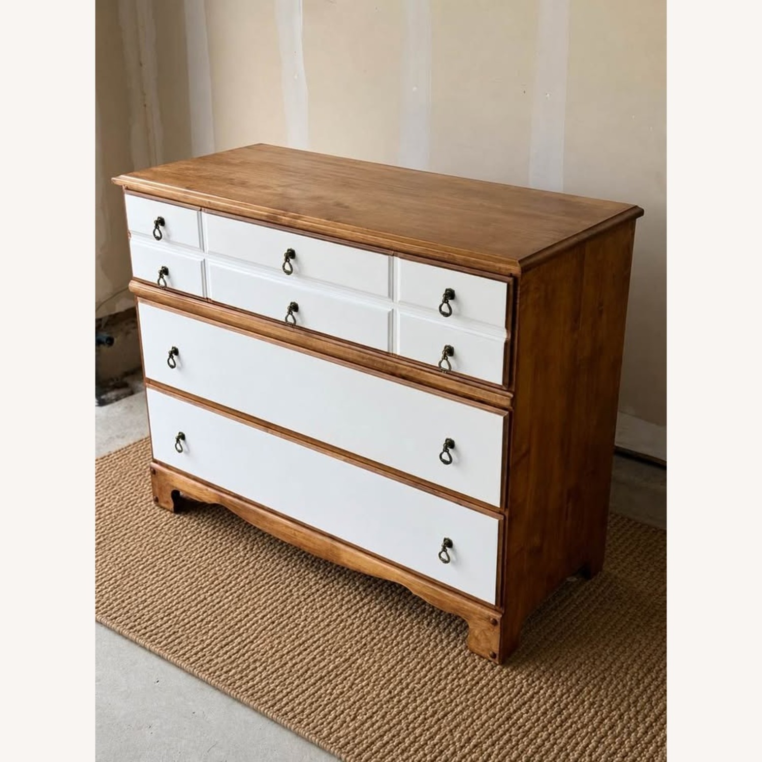 Vintage Solid Wood 3 Drawer Dresser Refinished - image-3