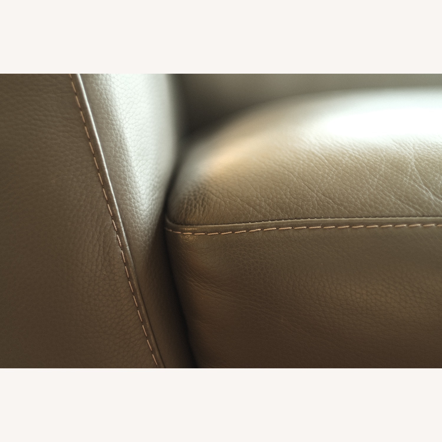 Italian Leather 2-Seat Sofa, Adjustable Headrests - image-4