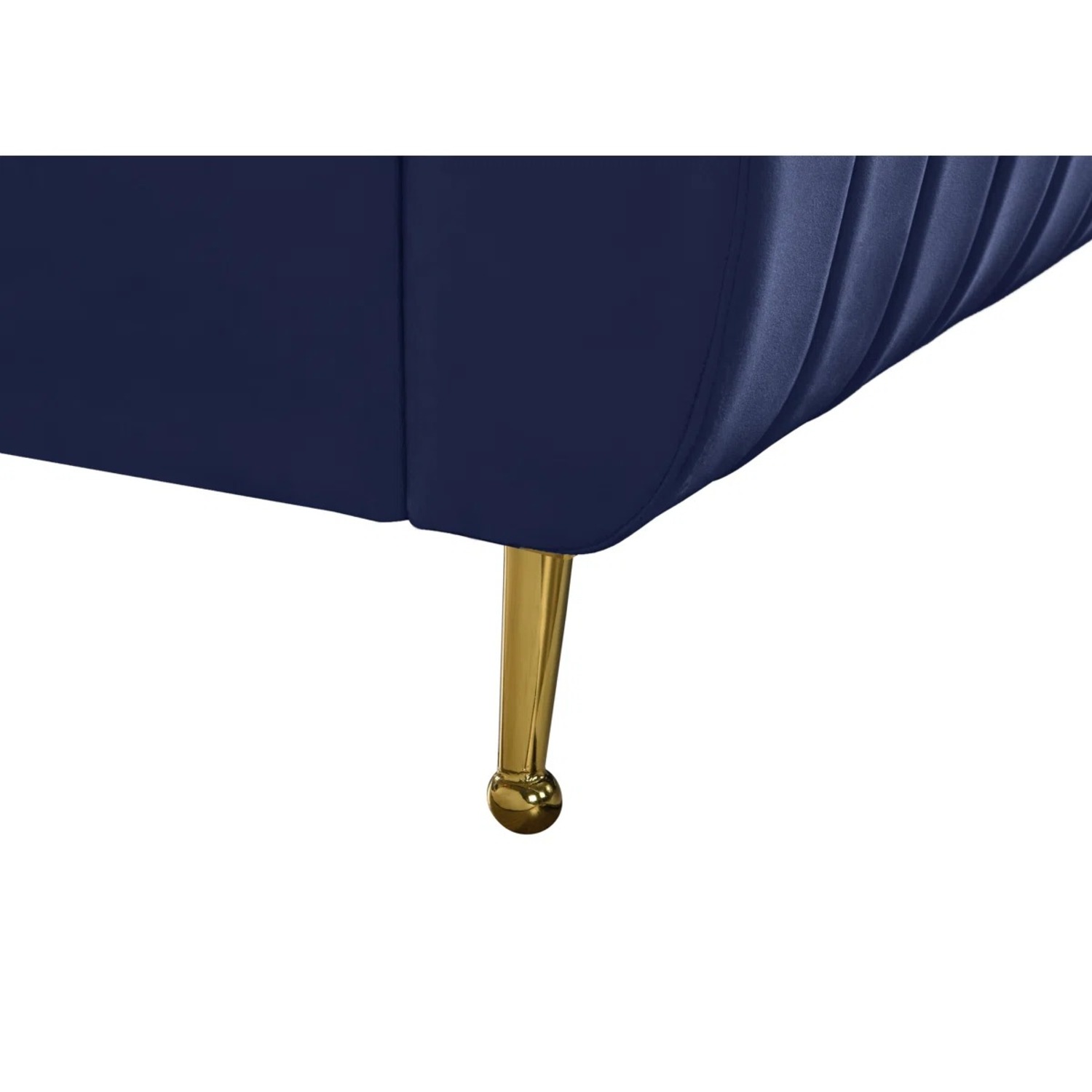 AllModern Blue Velvet Full Bed - image-5