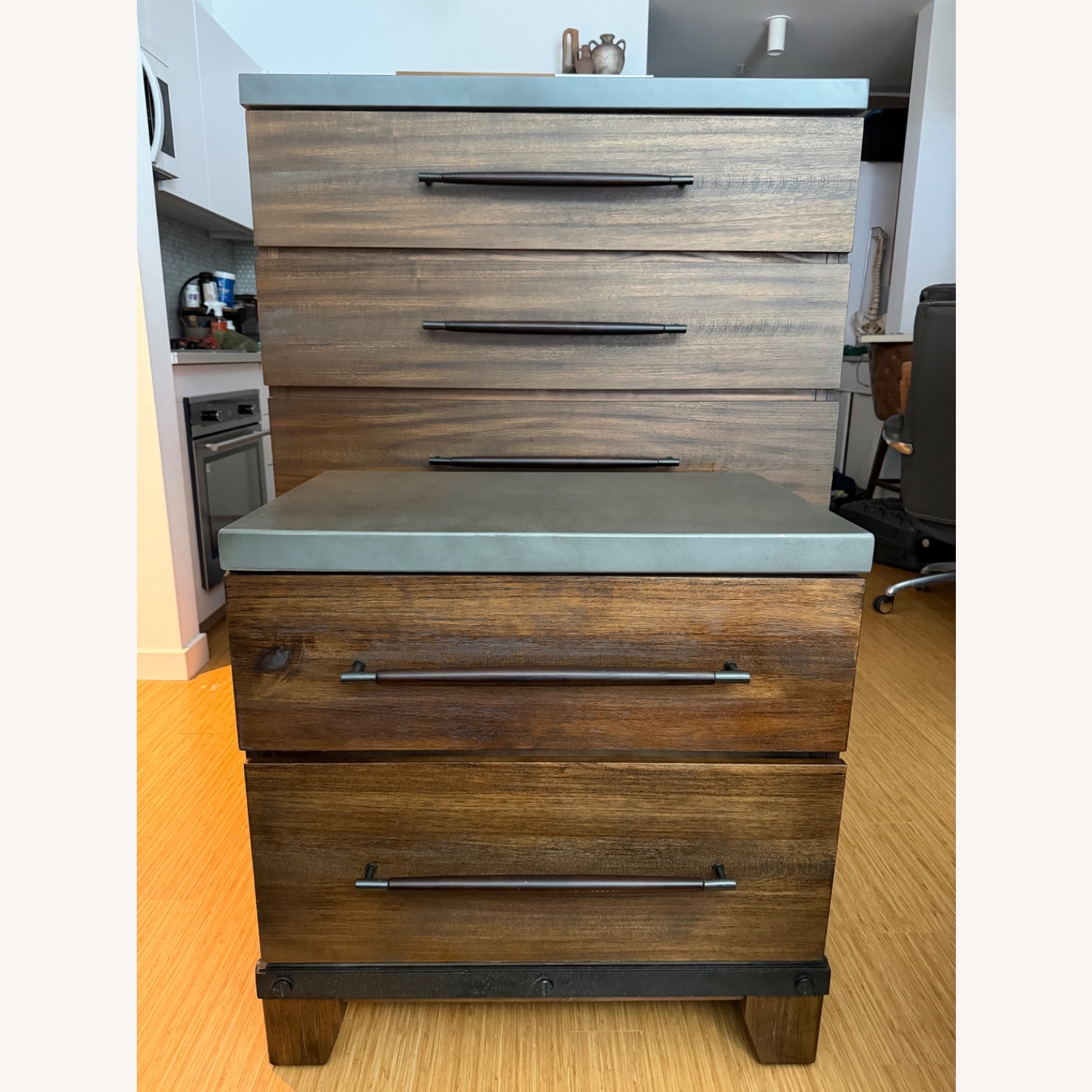 Forge Wood Nightstand Left Pic - image-2