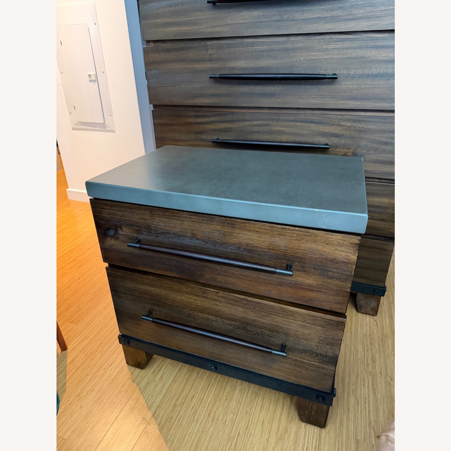 Forge Wood Nightstand Left Pic - image-4
