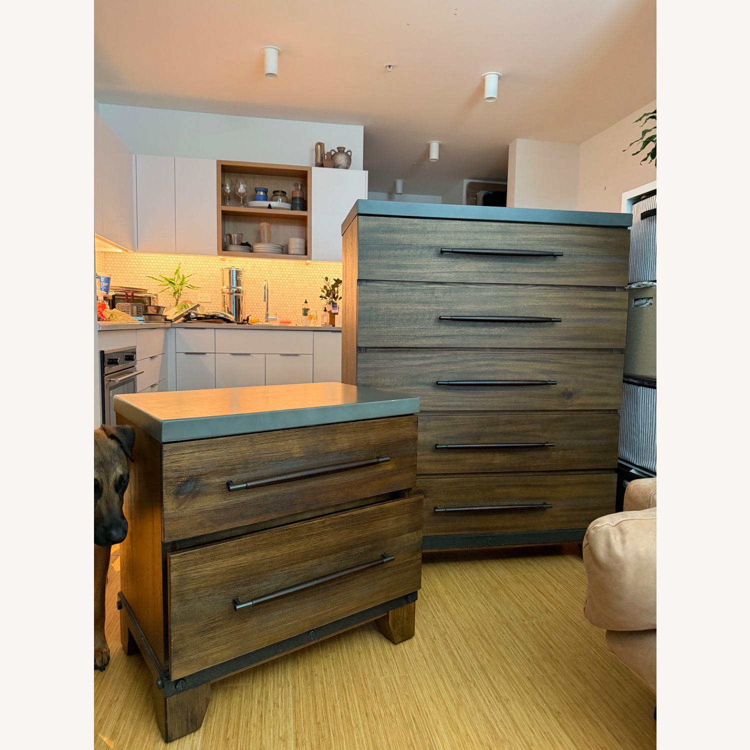 Forge Wood Nightstand Left Pic - image-7