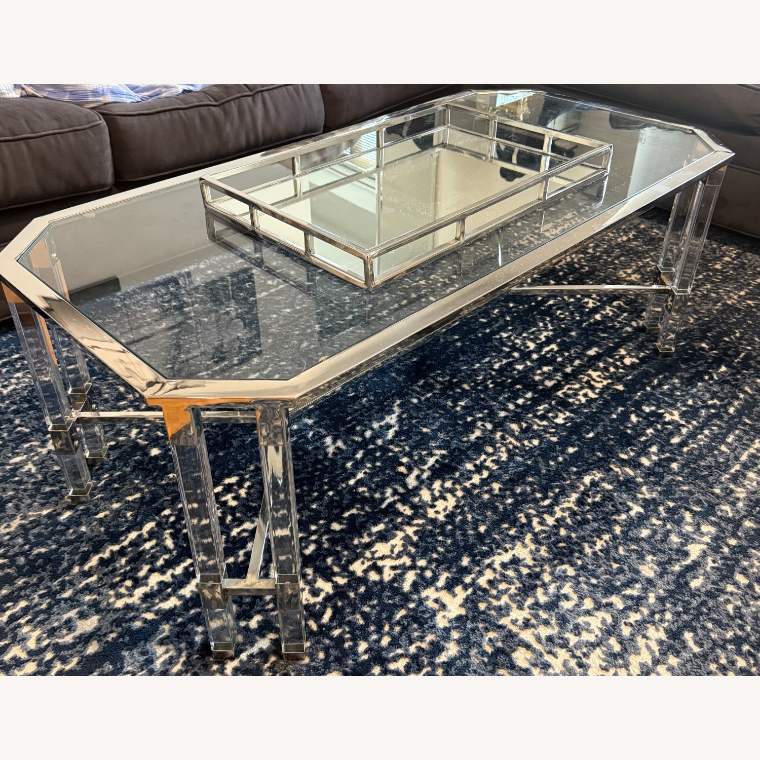 Safavieh Couture Silver Acrylic Coffee Table - image-2