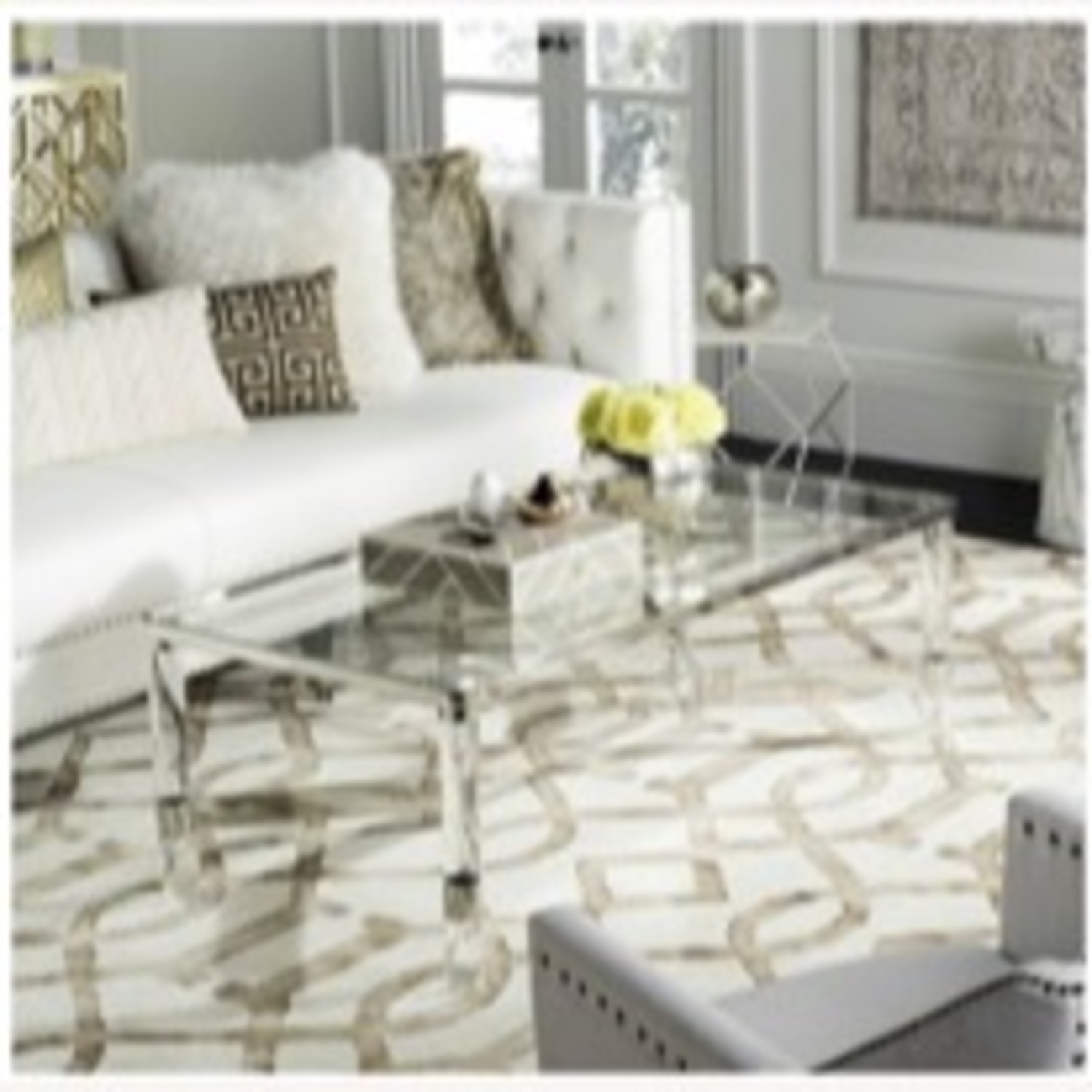 Safavieh Couture Silver Acrylic Coffee Table - image-1