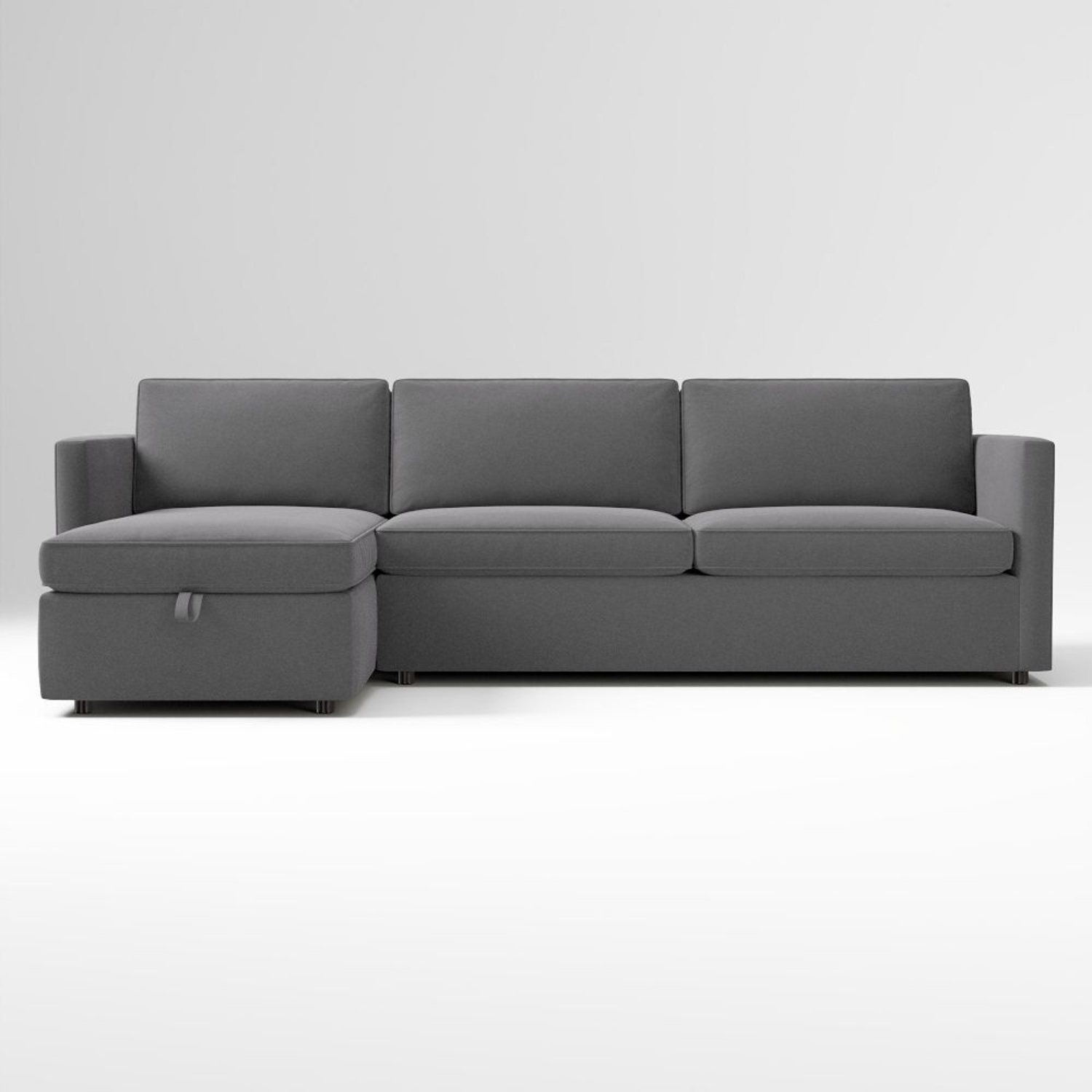 West Elm Harris Light Gray 2 Piece Sectional - image-6
