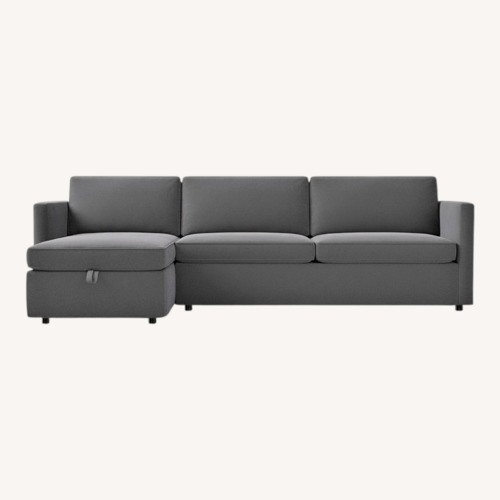 Used West Elm Harris Light Gray 2 Piece Sectional for sale on AptDeco