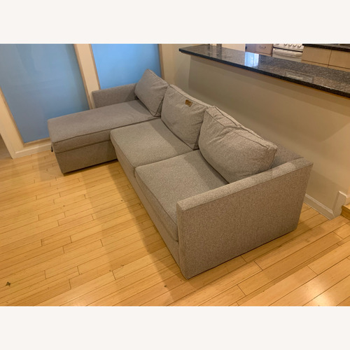 Used West Elm Harris Light Gray 2 Piece Sectional for sale on AptDeco