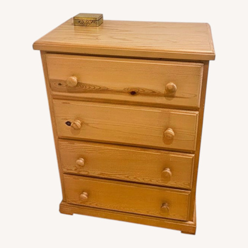 Used Light Brown Wood Armoire for sale on AptDeco