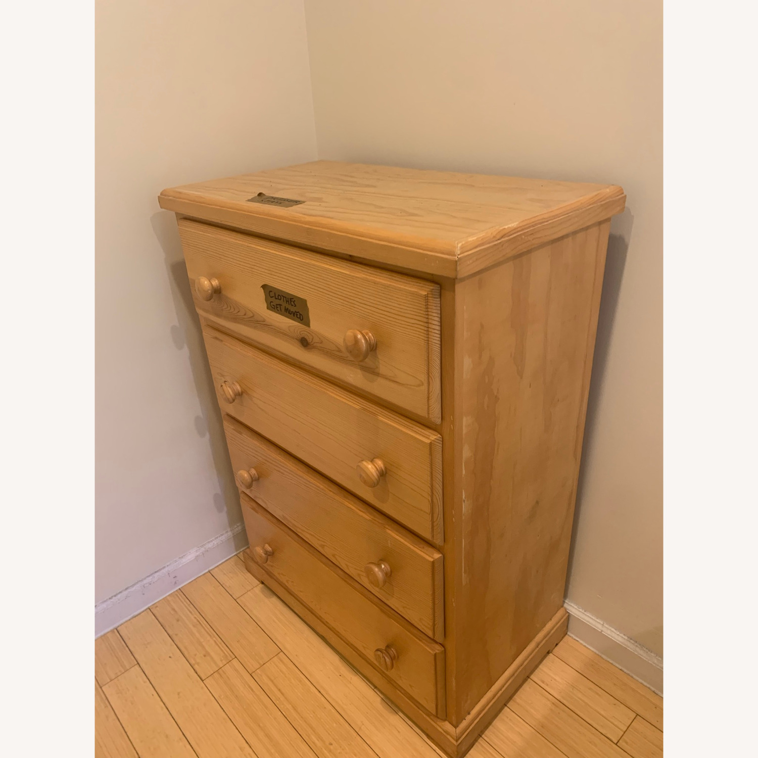 Light Brown Wood Armoire - image-2