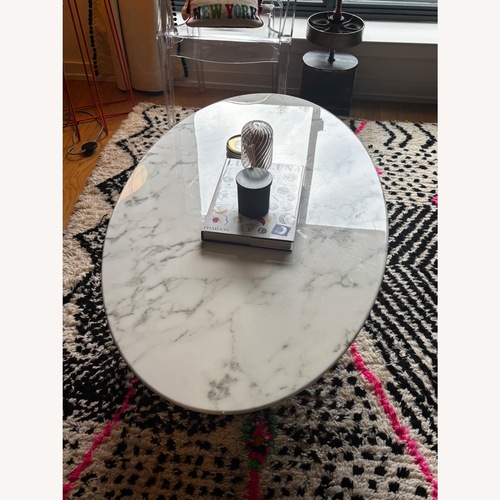 Used White Marble Coffee Table for sale on AptDeco