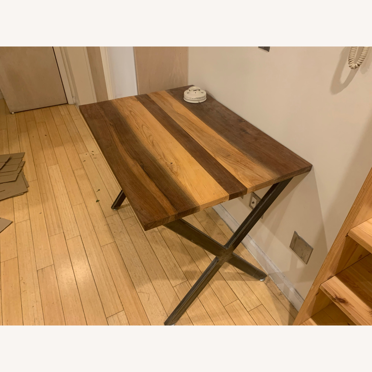 Solid Walnut Hackberry Wood Desk - image-2