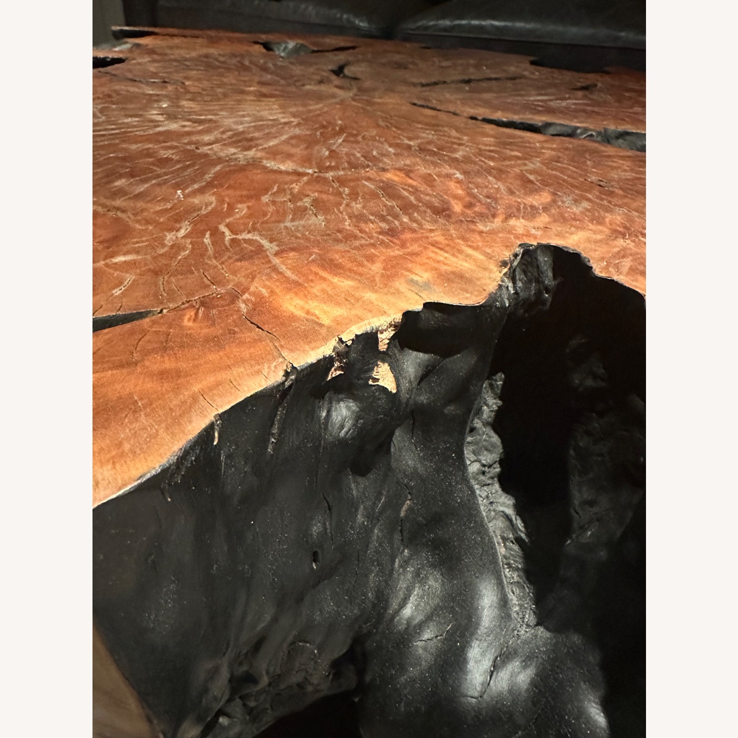 Dark Brown Solid Wood Coffee Table - image-2