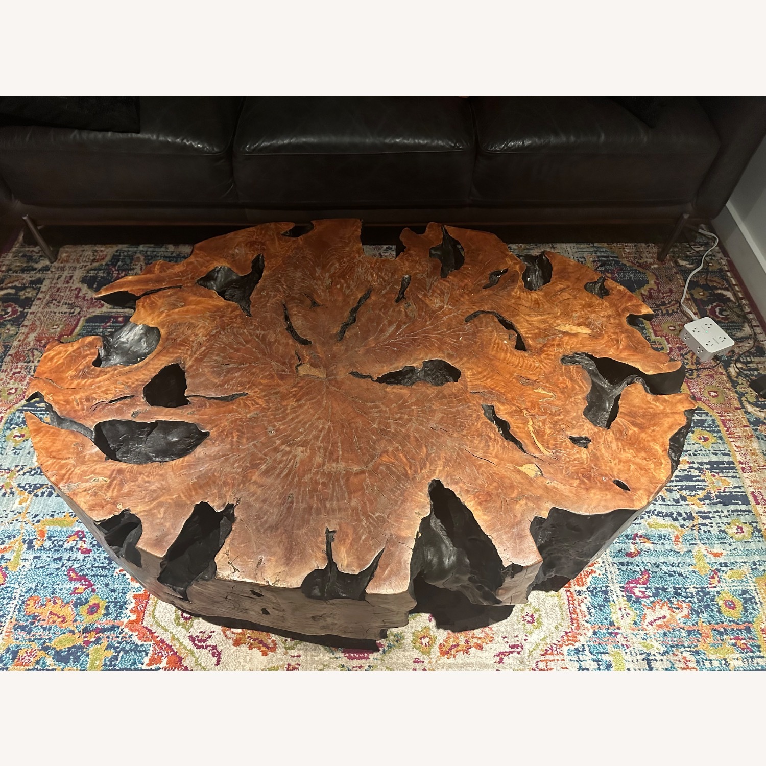 Dark Brown Solid Wood Coffee Table - image-3