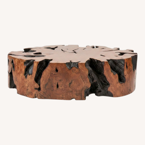Used Dark Brown Solid Wood Coffee Table for sale on AptDeco