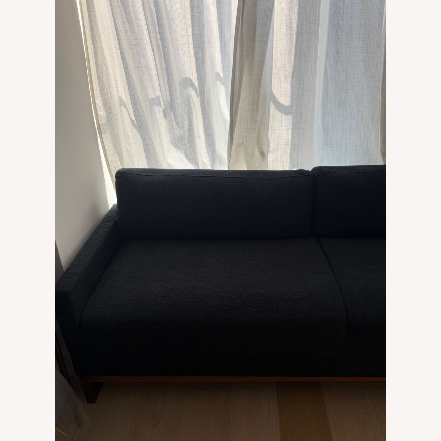 Blu Dot Sleeper Sofa Navy Walnut - image-4