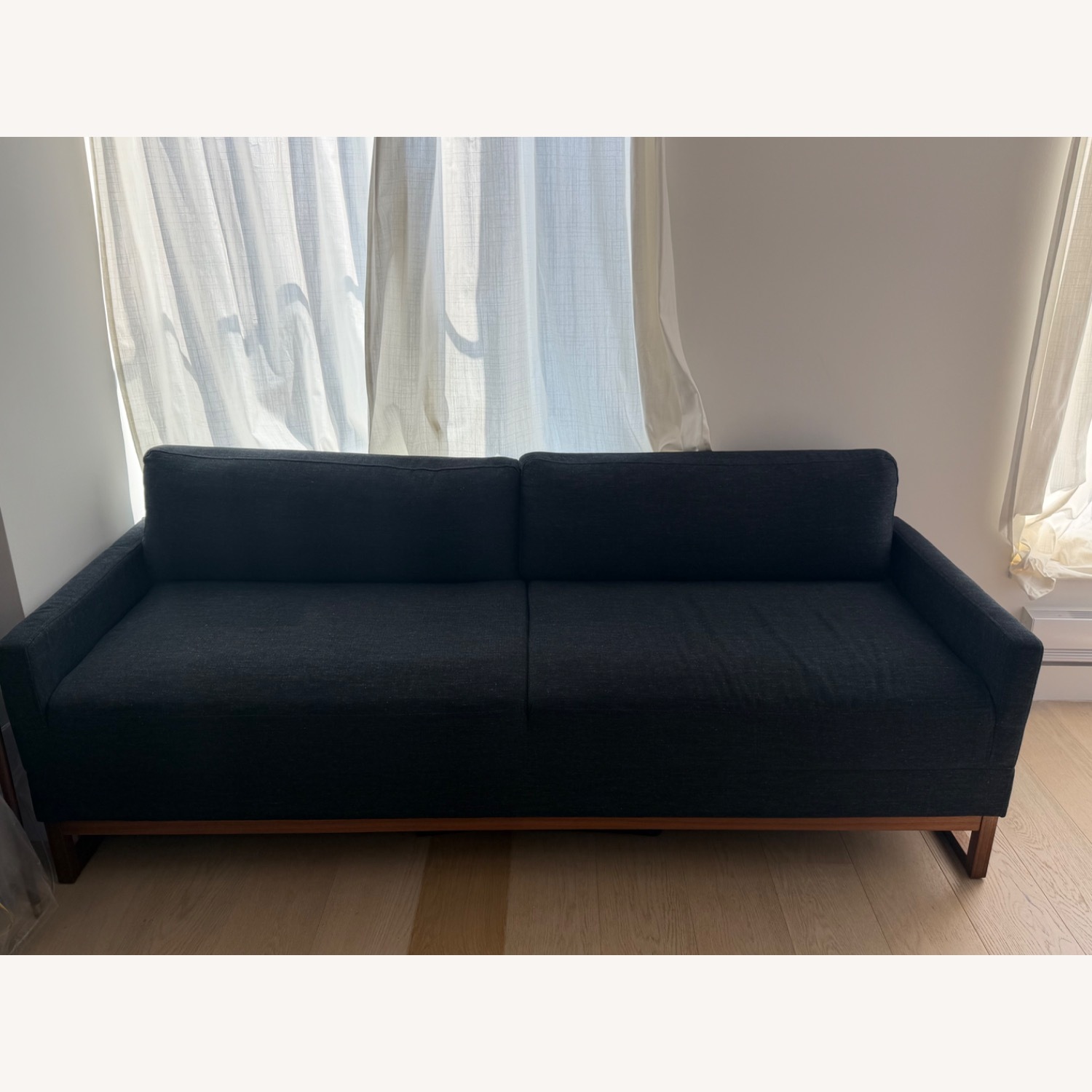 Blu Dot Sleeper Sofa Navy Walnut - image-3
