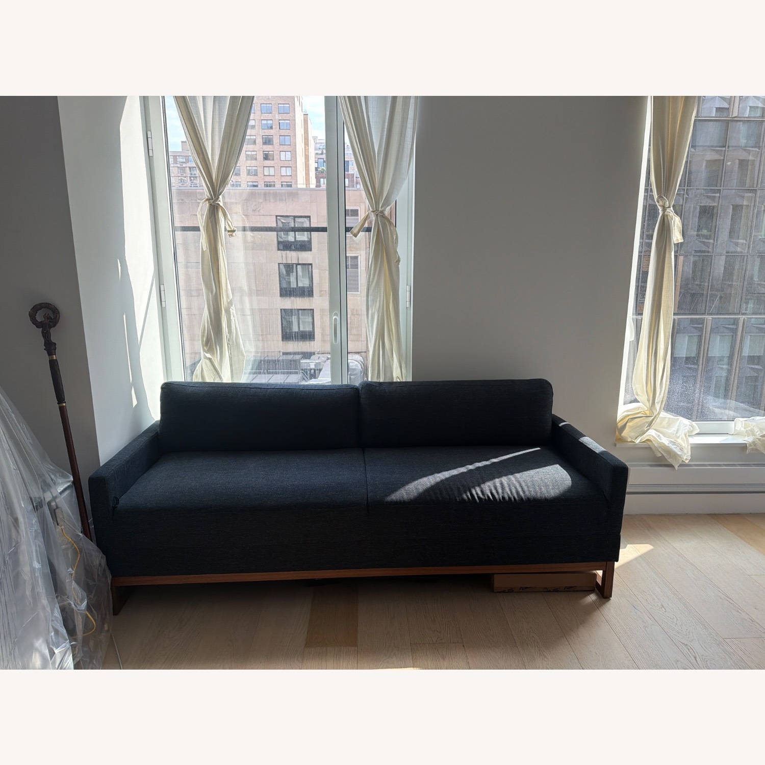 Blu Dot Sleeper Sofa Navy Walnut - image-2