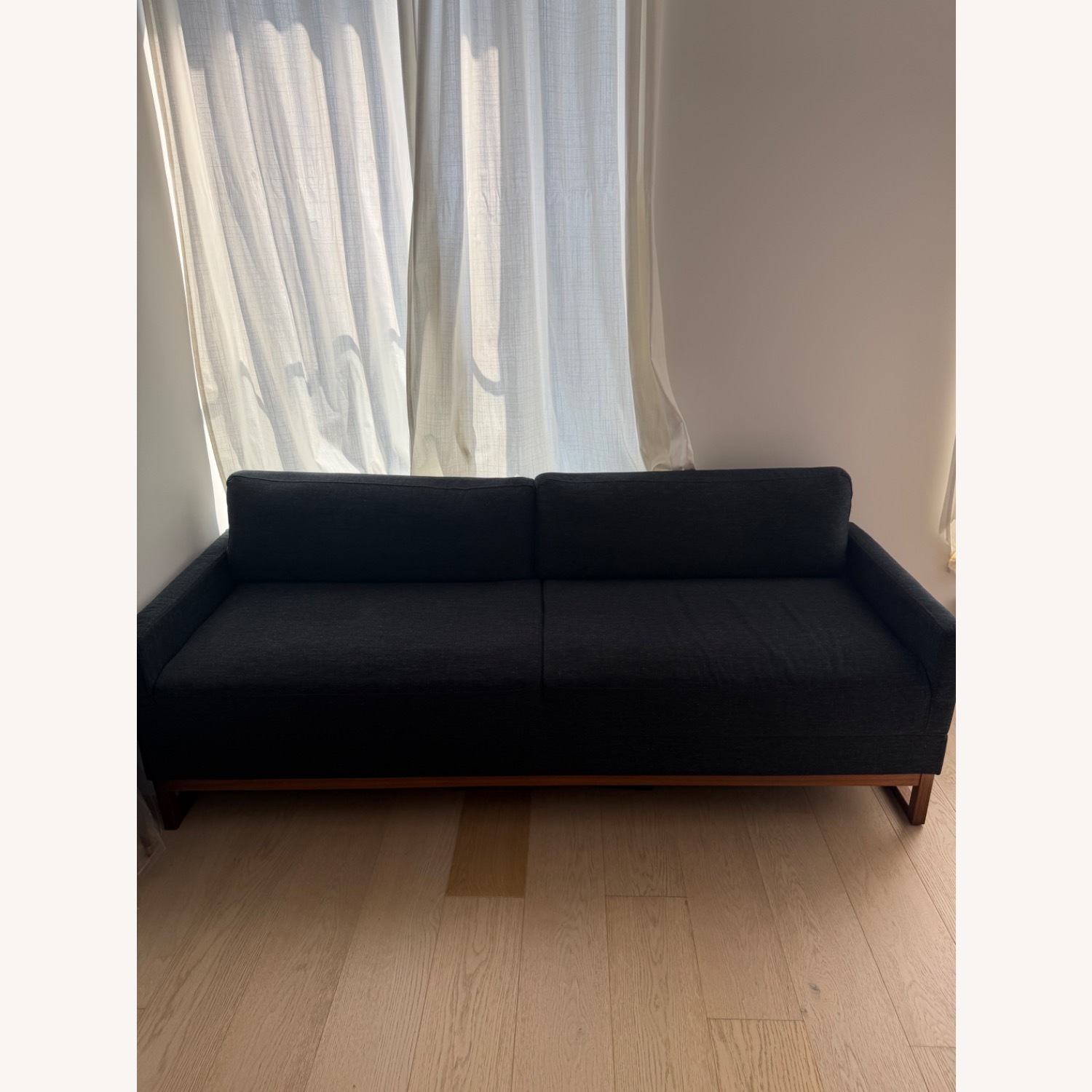 Blu Dot Sleeper Sofa Navy Walnut - image-2