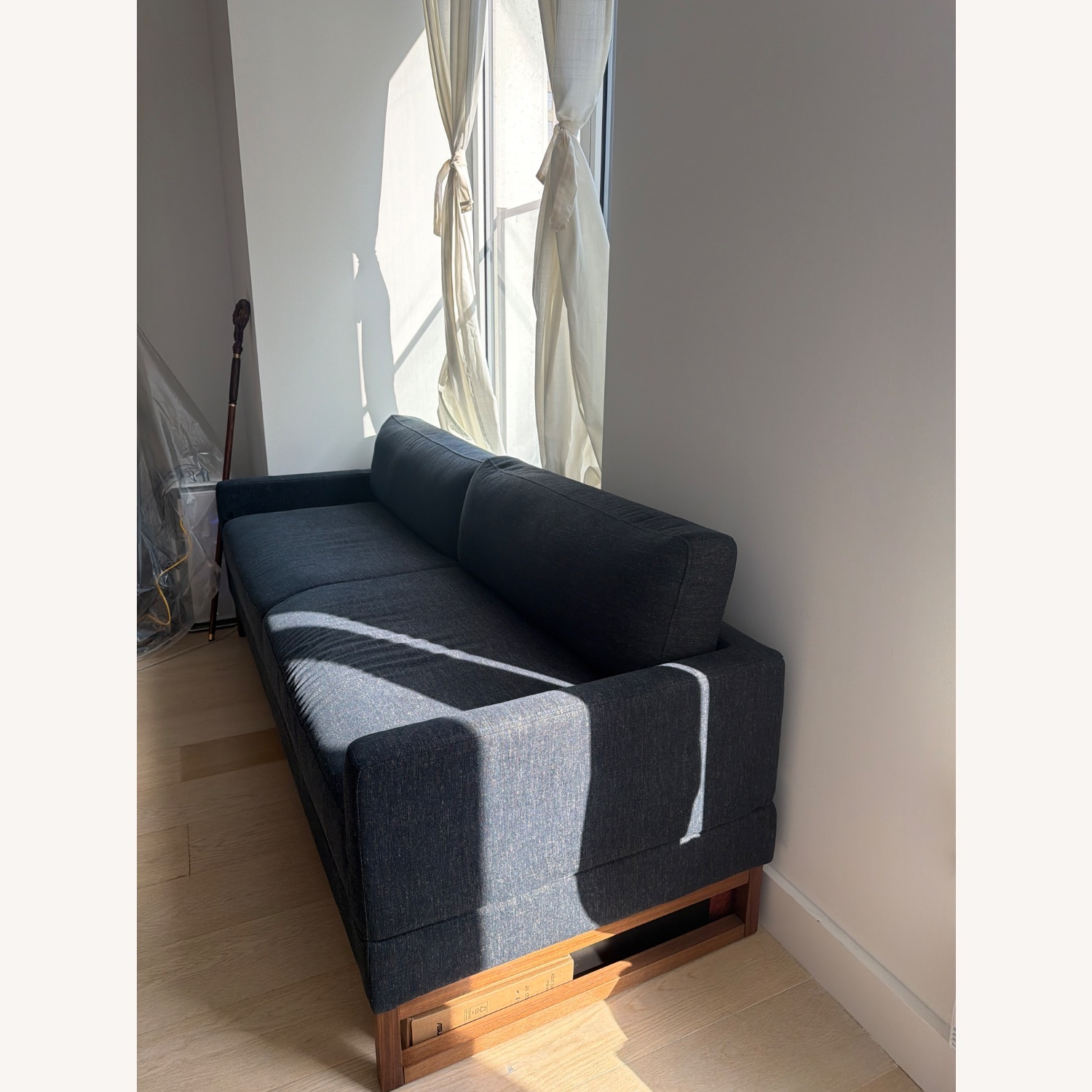 Blu Dot Sleeper Sofa Navy Walnut - image-3