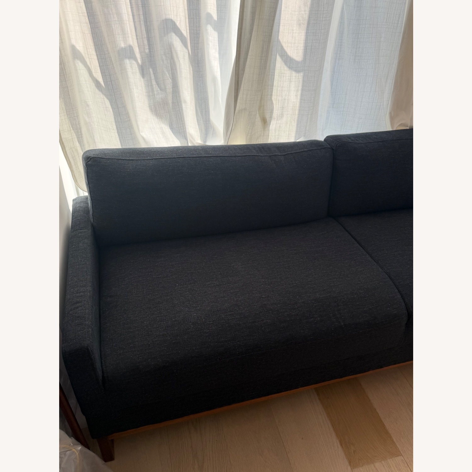 Blu Dot Sleeper Sofa Navy Walnut - image-7