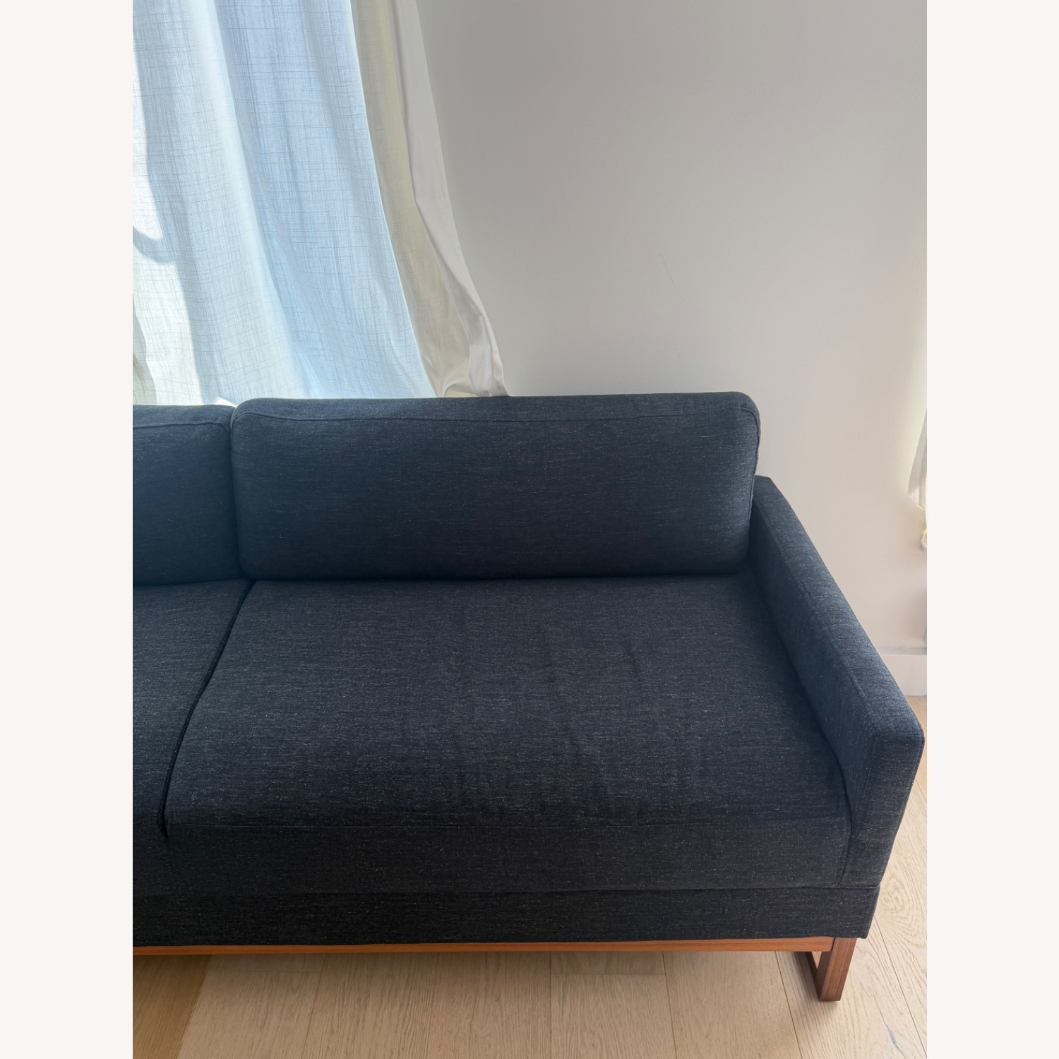 Blu Dot Sleeper Sofa Navy Walnut - image-5