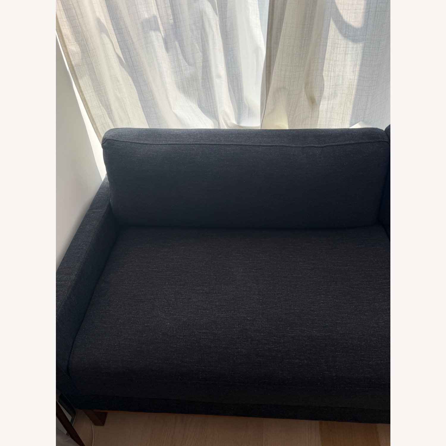 Blu Dot Sleeper Sofa Navy Walnut - image-9