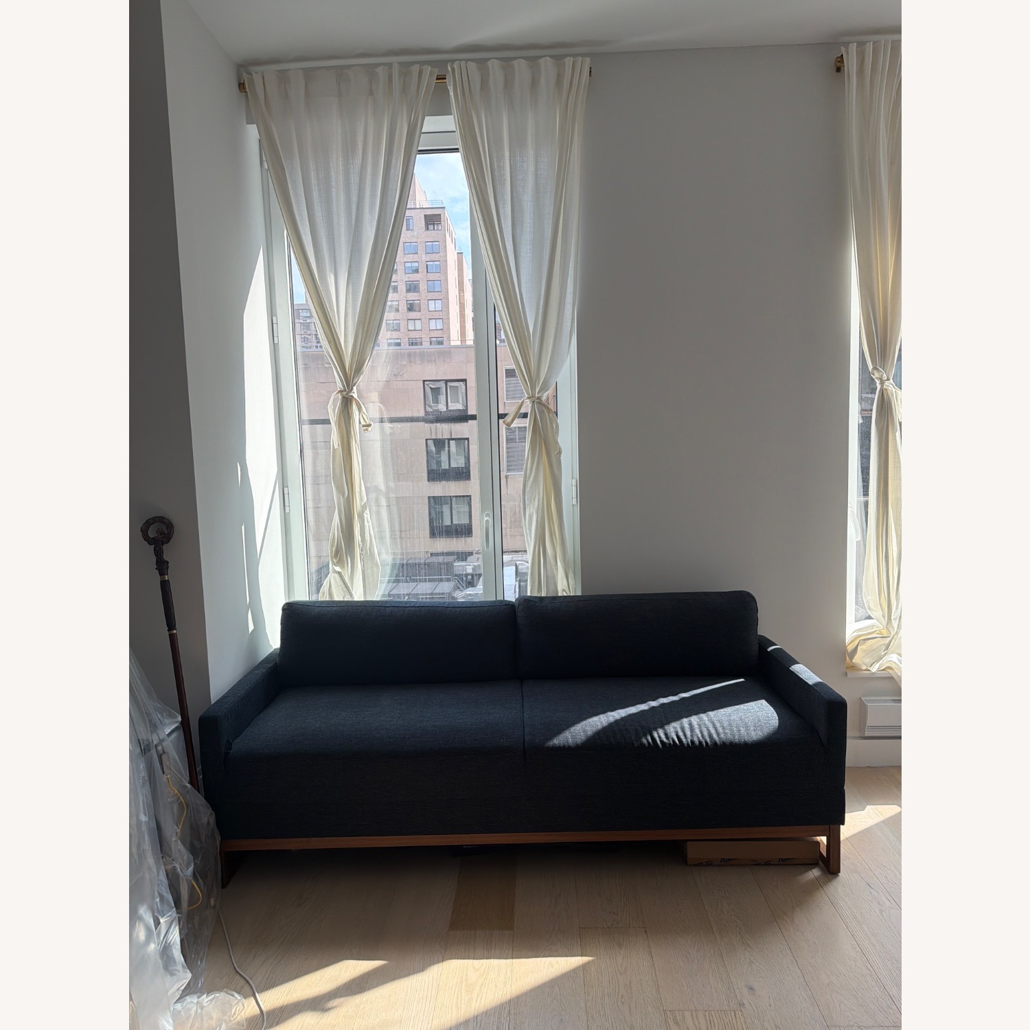 Blu Dot Sleeper Sofa Navy Walnut - image-1