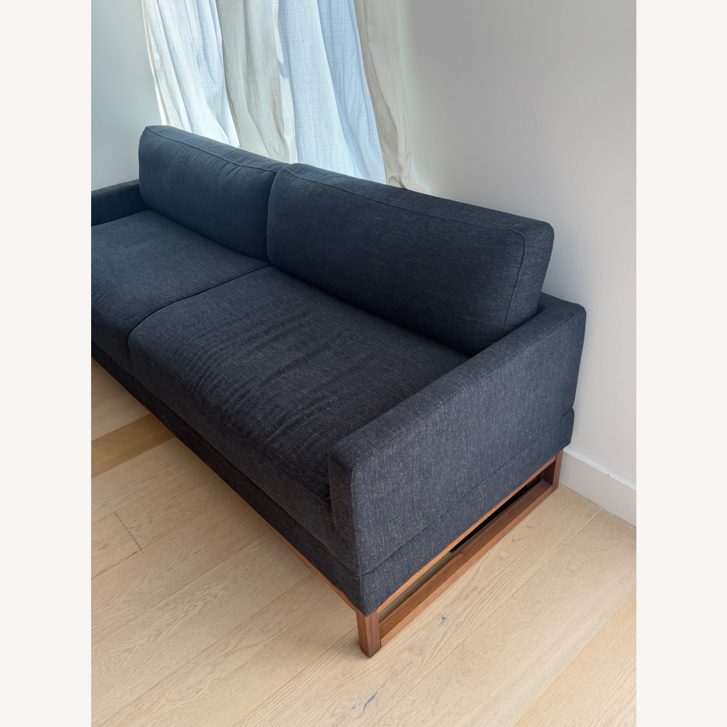 Blu Dot Sleeper Sofa Navy Walnut - image-6