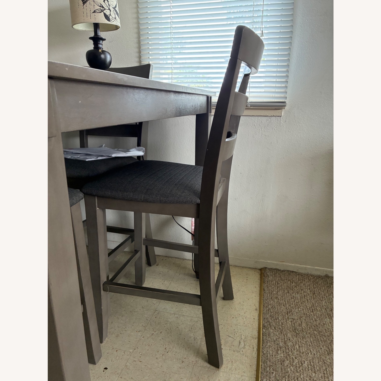 Ashley Bridson Charcoal Gray Wood Dining Table + 4 Chairs - image-3